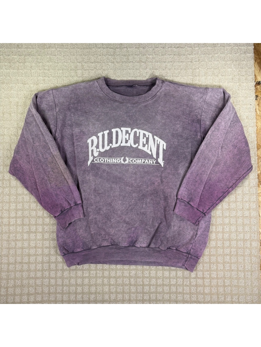 Ru Decent Clothing Company Purple Crewneck Sweatshirt XL